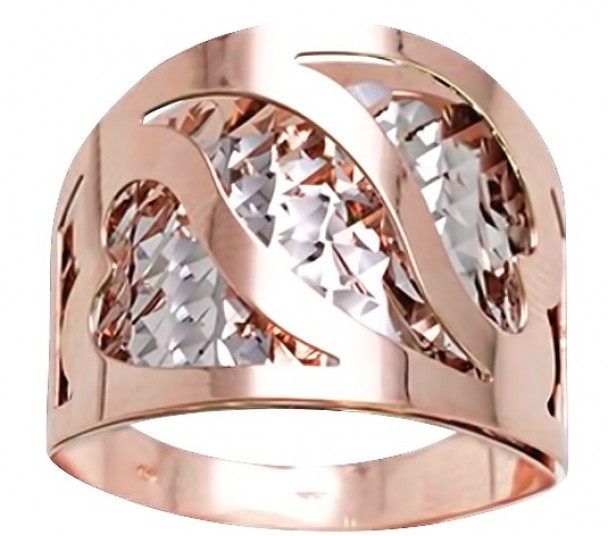Золотое кольцо с бриллиантами и сапфиром. Артикул 741340 - Фото  1