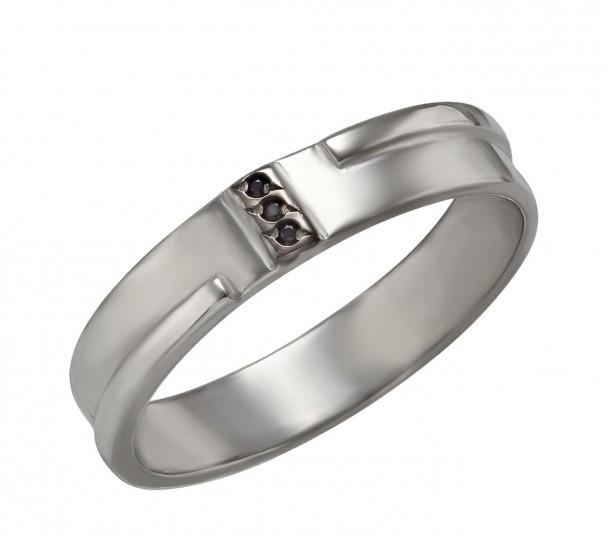 Серебряное кольцо с агатом и фианитами. Артикул 379729А - Фото  1