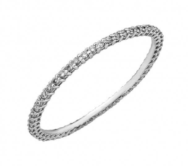Кольцо в белом золоте с бриллиантами. Артикул 740355В - Фото  1