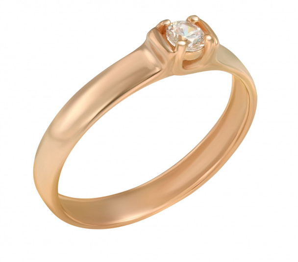 Золотое кольцо с бриллиантами. Артикул 750655 - Фото  1