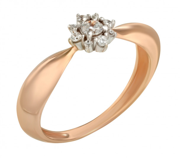 Золотое кольцо с бриллиантами. Артикул 750629  размер 19.5 - Фото 1
