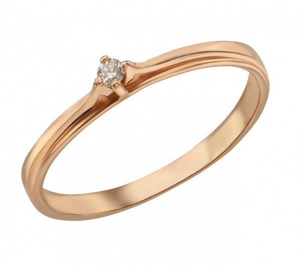 Кольцо в белом золоте с бриллиантом. Артикул 750636В - Фото  1