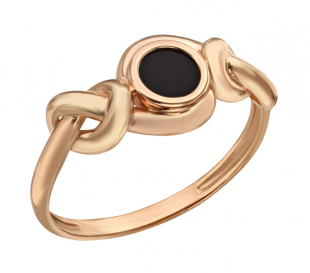 Золотое кольцо с агатом. Артикул 369652  размер 16.5 - Фото 1