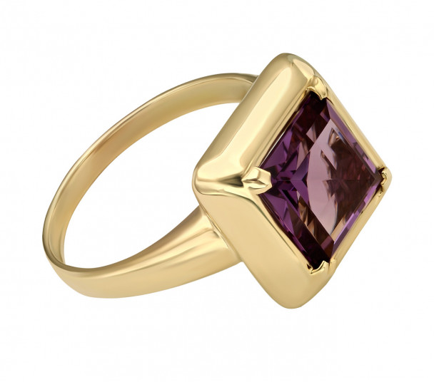 Золотое кольцо с аметистом. Артикул 363634М  размер 17 - Фото 1