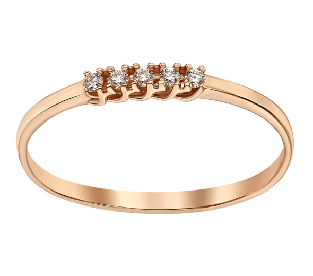 Золотое кольцо с бриллиантами. Артикул 740363  размер 16 - Фото 1