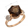 Золотое кольцо с кварцем и фианитами. Артикул 368679  размер 18.5 - Фото 2