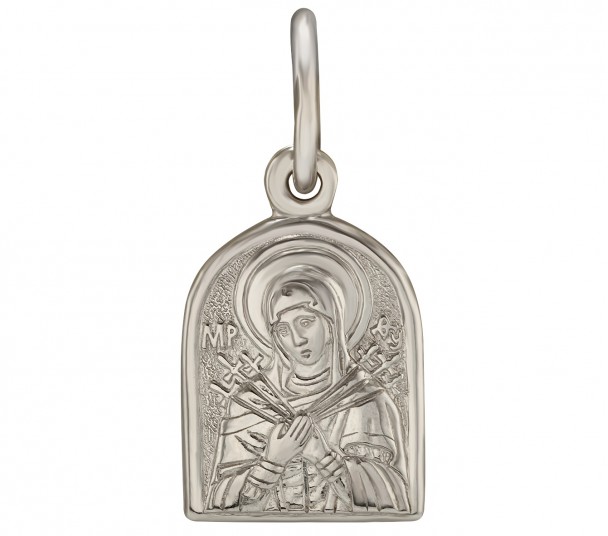 Серебряная ладанка "Семистрельная икона Божией Матери" . Артикул 100523С  - Фото 1