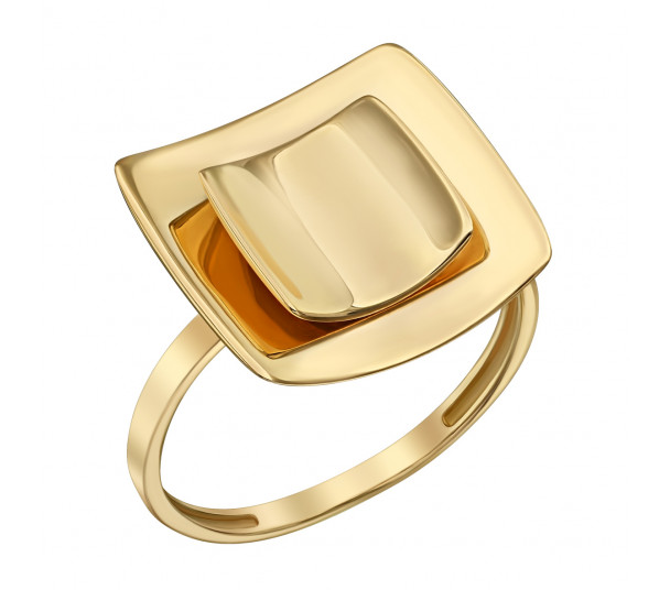 Золотое кольцо с агатом. Артикул 369596 - Фото  1
