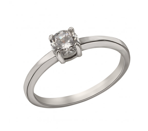 Серебряное кольцо с фианитом. Артикул 320906С  размер 16.5 - Фото 1