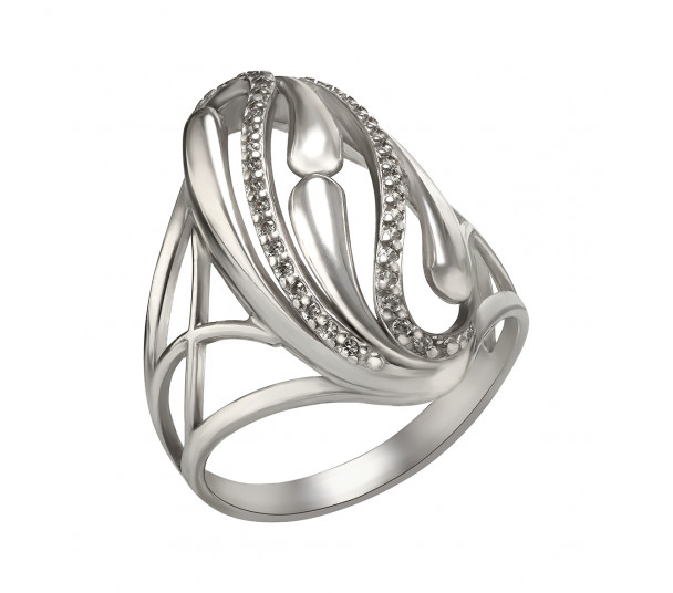 Серебряное кольцо с фианитами. Артикул 380082С  размер 17 - Фото 1