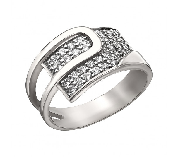 Серебряное кольцо с фианитами. Артикул 320766С  размер 17 - Фото 1