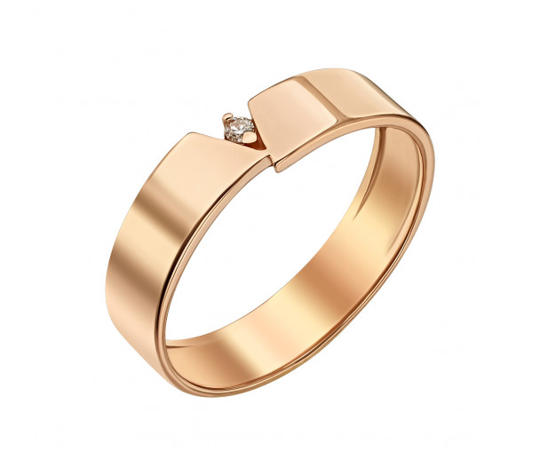 Золотое кольцо с фианитом. Артикул 330997 - Фото  1