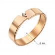 Золотое кольцо с фианитом. Артикул 380611  размер 19 - Фото 2