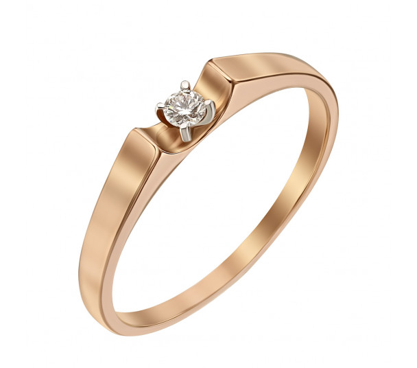 Золотое кольцо с фианитами. Артикул 330885 - Фото  1