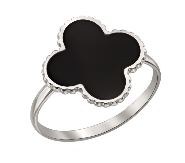 Серебряное кольцо с эмалью. Артикул 300423А  размер 16 - Фото 1