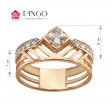 Золотое кольцо с фианитами. Артикул 380571  размер 19 - Фото 2