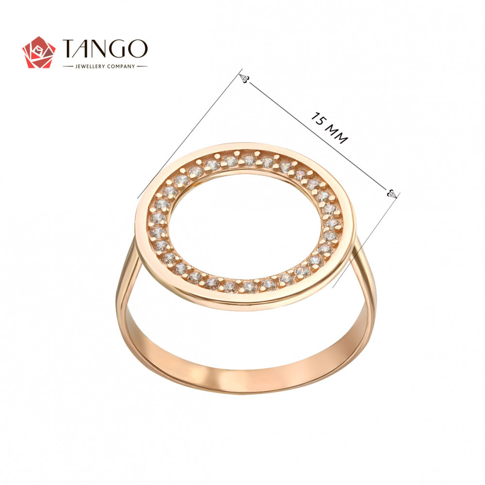 Золотое кольцо с фианитами. Артикул 380629  размер 16.5 - Фото 2