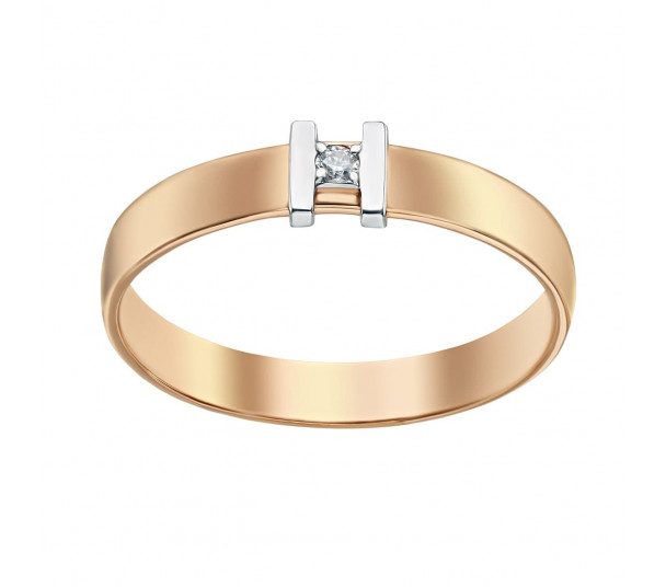 Золотое кольцо с фианитами. Артикул 330825В - Фото  1