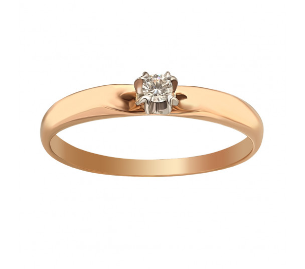 Золотое кольцо с бриллиантом. Артикул 750687  размер 16.5 - Фото 1