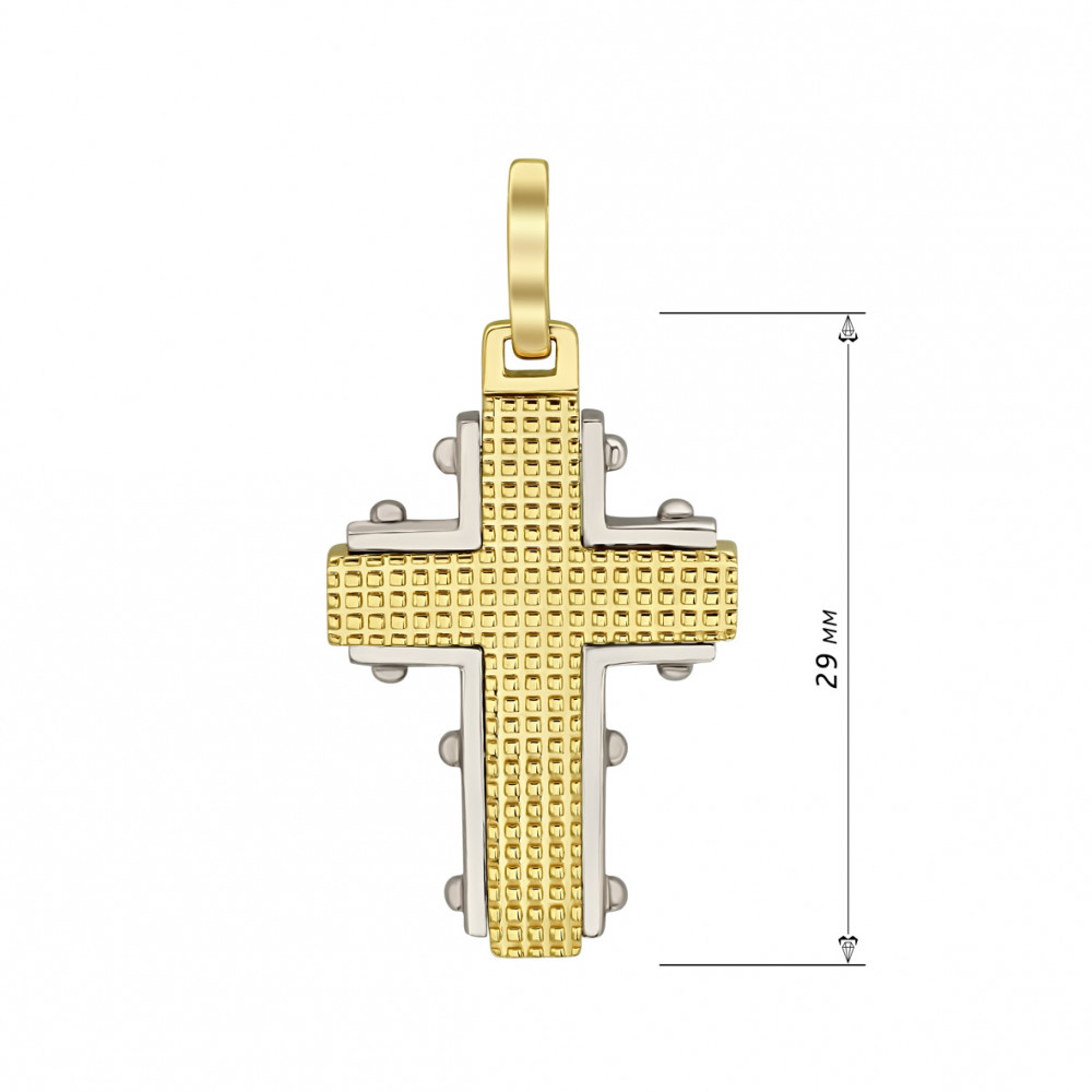 Золотой крестик. Артикул 250084М  - Фото 3