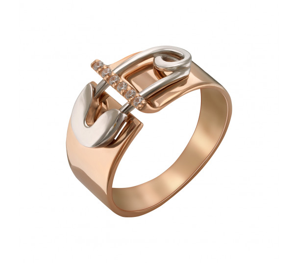 Золотое кольцо с фианитами. Артикул 350098  размер 16 - Фото 1