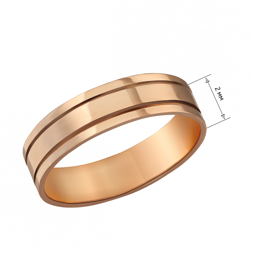 Золотое обручальное кольцо. Артикул 340166  размер 22.5 - Фото 3