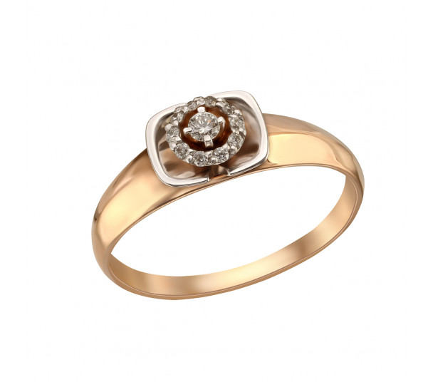 Золотое кольцо c бриллиантами. Артикул 750680  размер 16.5 - Фото 1