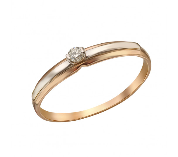 Золотое кольцо с бриллиантом. Артикул 750682  размер 16.5 - Фото 1