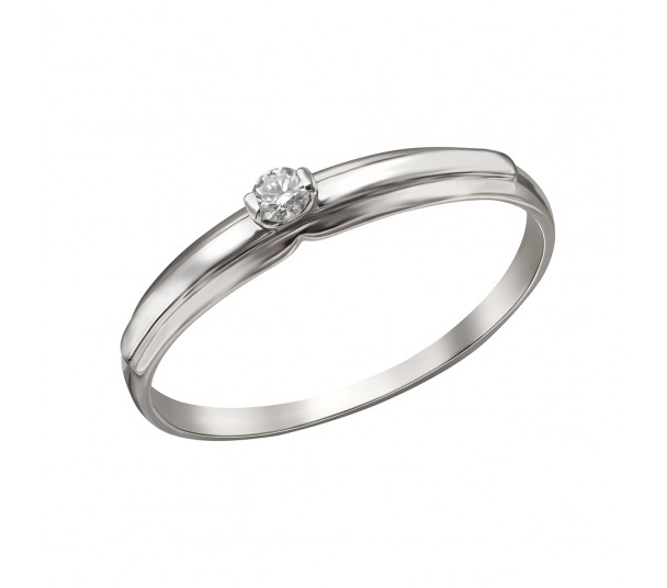 Золотое кольцо с бриллиантом. Артикул 750682В  размер 16.5 - Фото 1