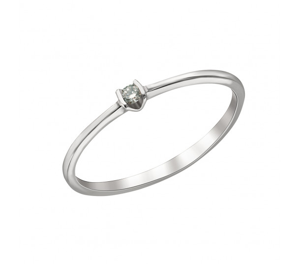 Золотое кольцо с бриллиантом. Артикул 740372В  размер 16 - Фото 1