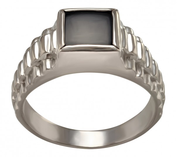 Серебряное кольцо с агатом. Артикул 369136С  размер 19 - Фото 1