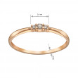 Золотое кольцо c бриллиантами. Артикул 740374  размер 15 - Фото 2