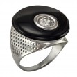 Серебряное кольцо с агатом и фианитом. Артикул 379669С  размер 17.5 - Фото 2