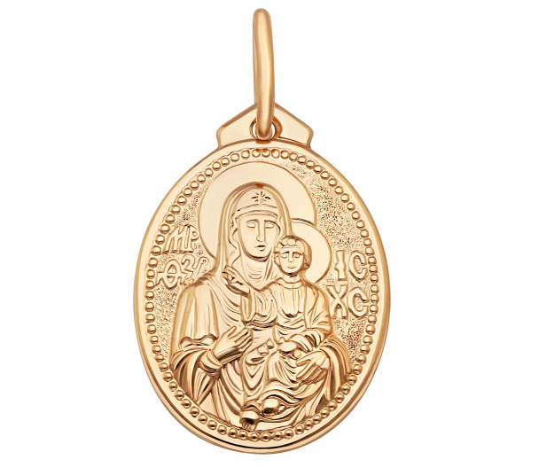 Золотая ладанка Дева Мария. Артикул 130215 - Фото  1