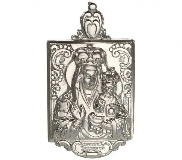 Серебряная ладанка Икона Божьей Матери 