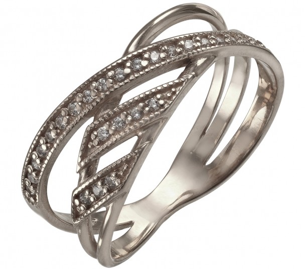 Серебряное кольцо с фианитами. Артикул 320979С  размер 16 - Фото 1