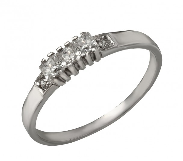 Серебряное кольцо с фианитом. Артикул 330755С - Фото  1
