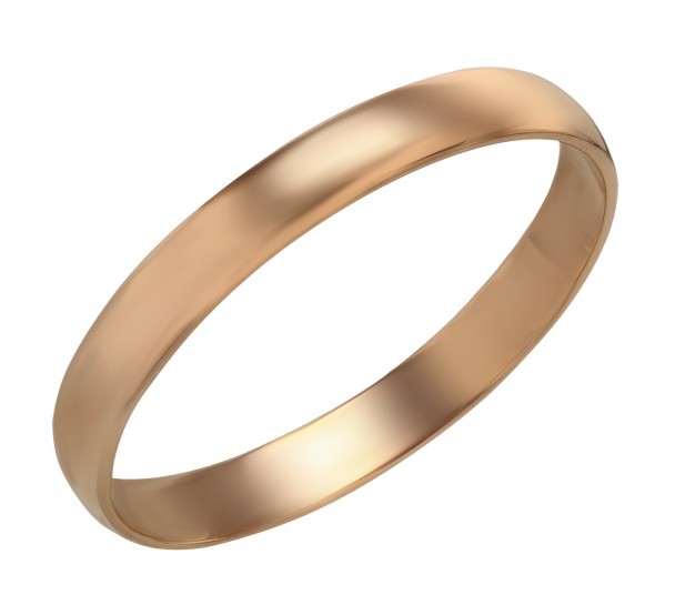 Золотое обручальное кольцо классическое. Артикул 340025 - Фото  1
