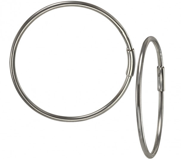 Серебряные серьги-кольца. Артикул 460052С  - Фото 1