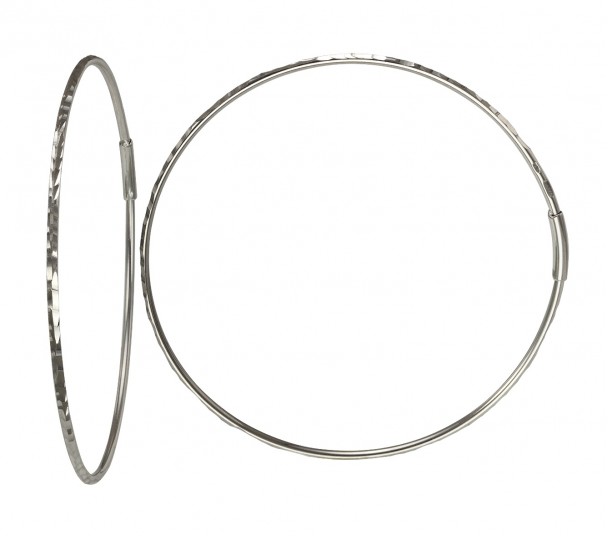 Серебряные серьги-кольца. Артикул 460064С  - Фото 1