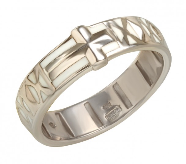 Серебряное кольцо с эмалью. Артикул 300331А  размер 16.5 - Фото 1