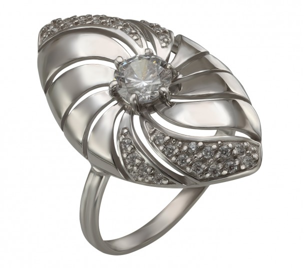 Серебряное кольцо с фианитами. Артикул 380134С  размер 18.5 - Фото 1