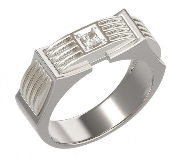Серебряное кольцо с фианитом. Артикул 330923С  размер 19 - Фото 1