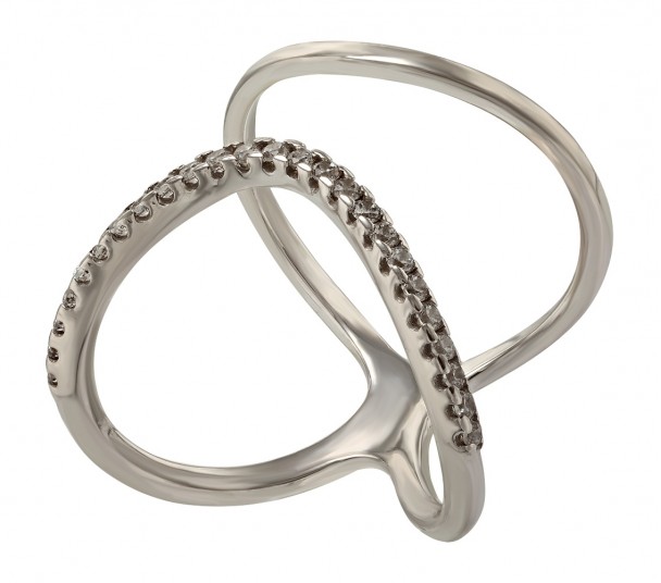 Серебряное кольцо с фианитами. Артикул 380222С  размер 16 - Фото 1