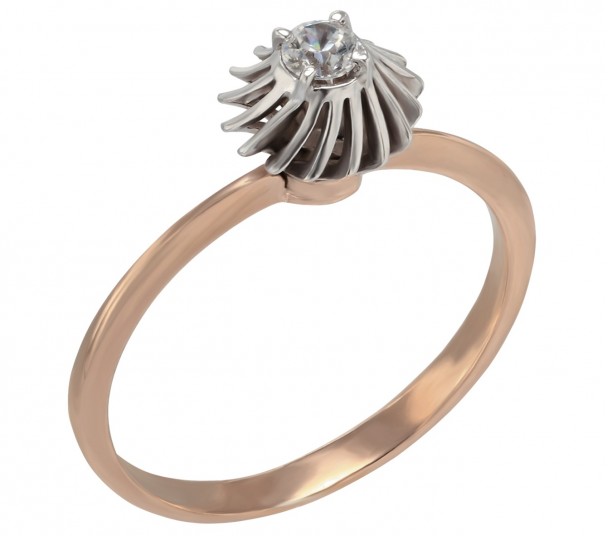 Золотое кольцо с фианитом. Артикул 330998  размер 16 - Фото 1