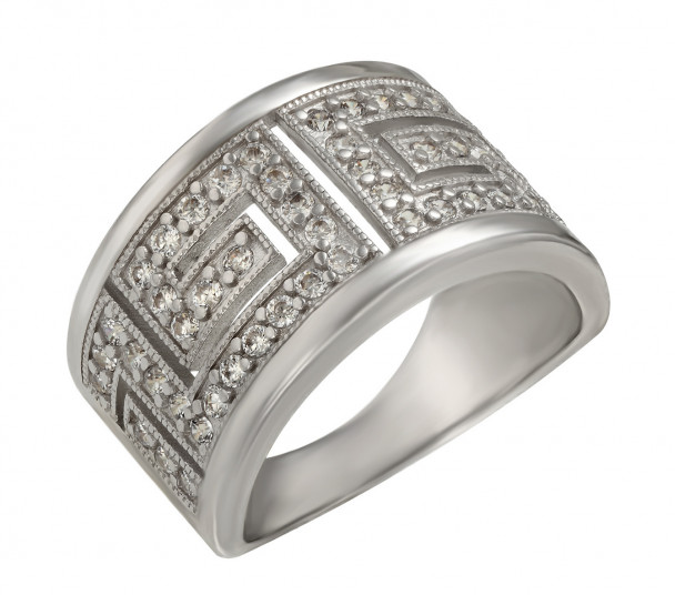Серебряное кольцо с фианитами. Артикул 380347С - Фото  1