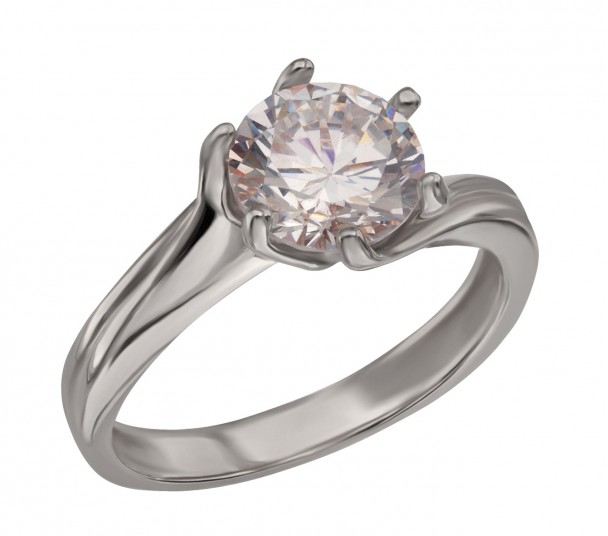 Серебряное кольцо с фианитом. Артикул 320895С  размер 16.5 - Фото 1