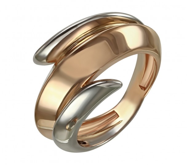 Золотое кольцо с фианитом. Артикул 350061 - Фото  1