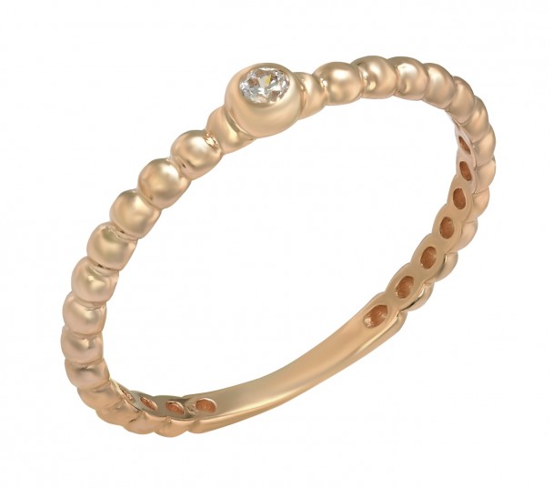 Золотое кольцо с фианитом. Артикул 380185  размер 15 - Фото 1