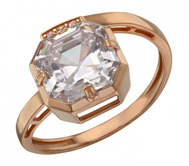Золотое кольцо с фианитами. Артикул 380515  размер 18.5 - Фото 1